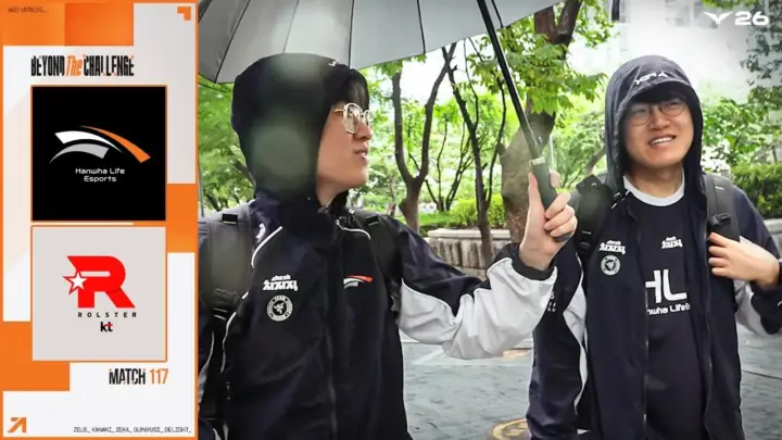 한화생명e스포츠 KT전 승리 비하인드를 담은 선수단