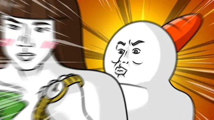 히어로랜드M 소맥거핀 영상의 막타 중심 게임 애니메이션