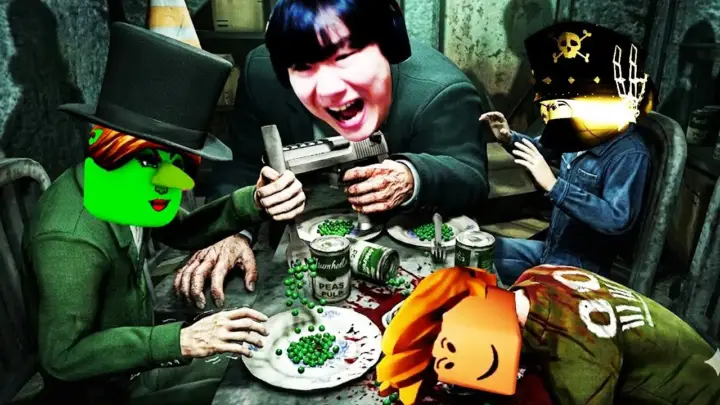 김왼팔의 머신 파티 공포게임 플레이 장면