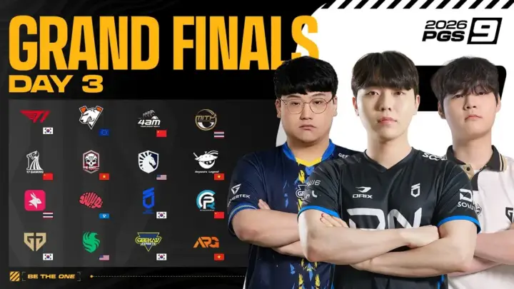PGS 9 그랜드 파이널 데이 3을 중계하는 배틀그라운드 이스포츠