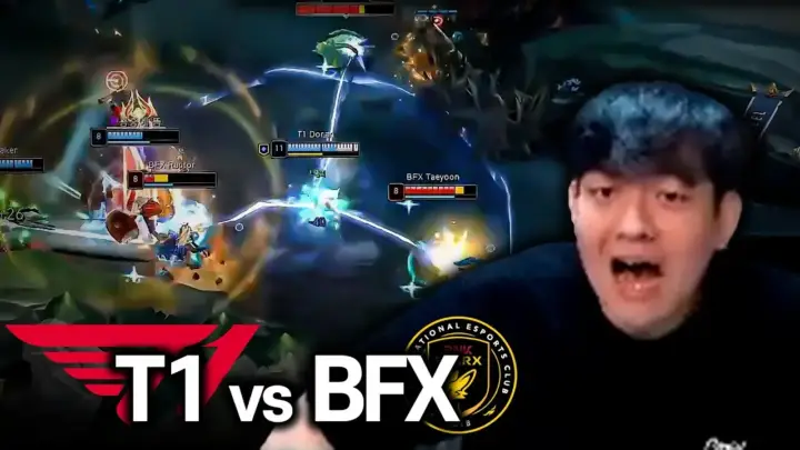 김군 유튜브의 T1 vs BFX 경기 분석과 마지막 세트 텔레포트 장면