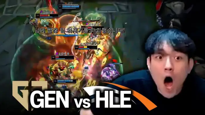 GEN HLE 맞대결을 다룬 김군 유튜브 LCK 플레이오프 영상