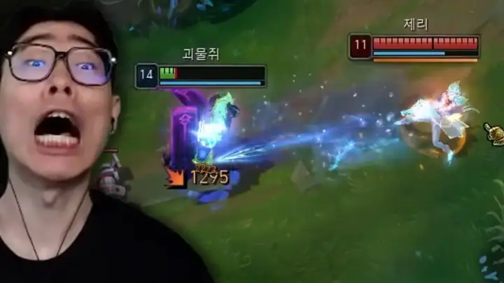 괴물쥐 롤 게임 후반 한타와 포탑 압박 장면