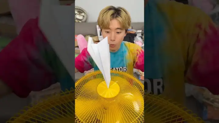허팝의 선풍기 종이비행기 무한 회전 실험