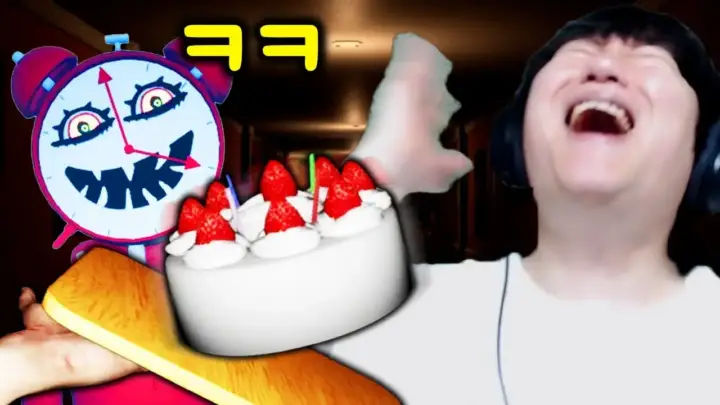 김왼팔의 케이크 배달 공포게임 플레이 장면