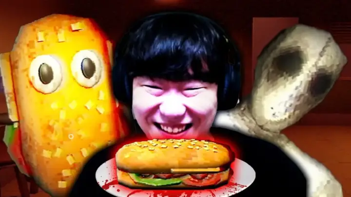 야간 샌드위치 알바 공포게임을 플레이하는 김왼팔 영상