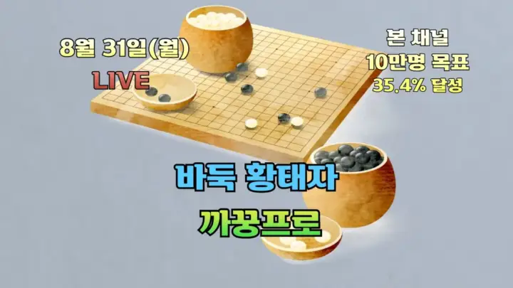 까꿍프로 바둑 방송에서 대국을 해설하는 장면