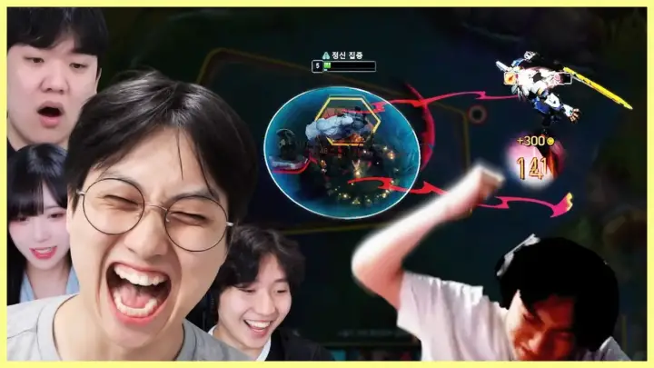 샤코타임 솔킬 장면과 후반 한타를 다룬 리그 오브 레전드 영상